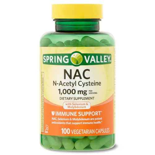Spring Valley NAC Vegetarian Capsules Dietary Supplement, 1000mg, 100 Count Spring Valley NAC Vegetarian Capsules Dietary Supplement, 1000mg, 100 Count