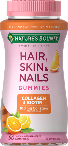 Nature's Bounty Hair Skin and Nails With Collagen and Biotin; Gummies; 90 Count Nature's Bounty Hair Skin and Nails With Collagen and Biotin; Gummies; 90 Count
